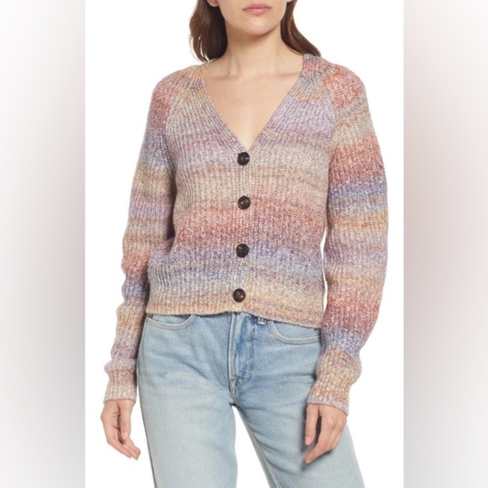 RAILS JOSIE SPACE DYE COTTON BLEND CARDIGAN